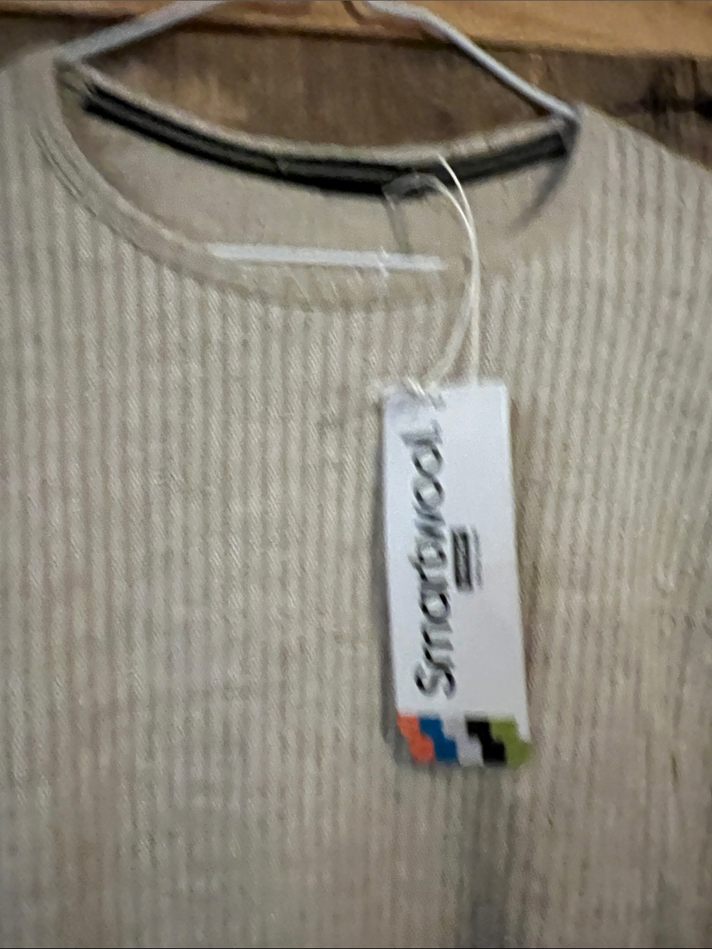 Woman’s  Long-Sleeve Smartwool Crewneck Sweater- Beige - Picture 3 of 7